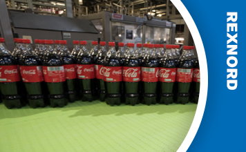 Rexnord Belting transporting Coke Coca Cola