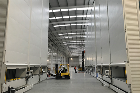 21 fully operational Hane Lean Lifts, with approximately 100 shelves per lift
