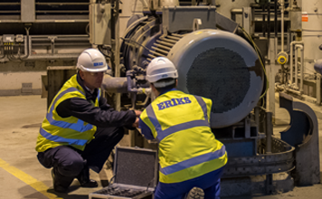 On Site Service Engineers repairing motor