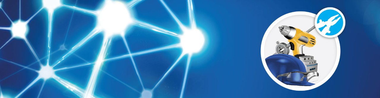 PPE Safety Hat and Glasses and maintenance drill and wrench