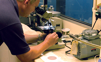 Oil Sample Being Analysised